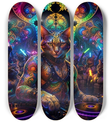 Psychedelic Fractal DJ House Cat #8
