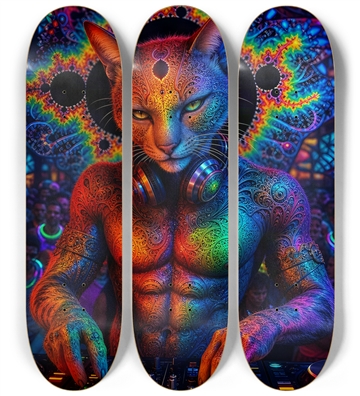 Psychedelic Fractal DJ House Cat #13