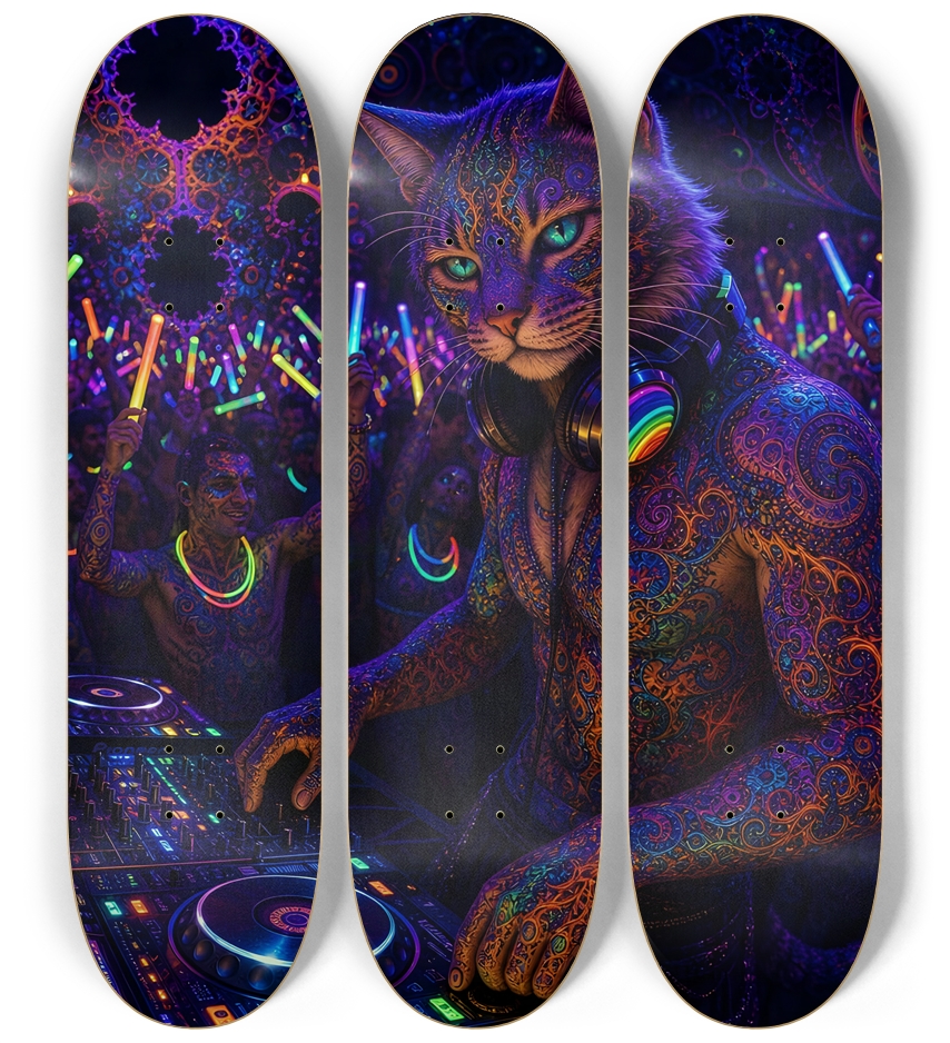 Psychedelic Fractal DJ House Cat #21