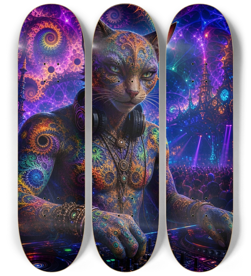 Psychedelic Fractal DJ House Cat #27