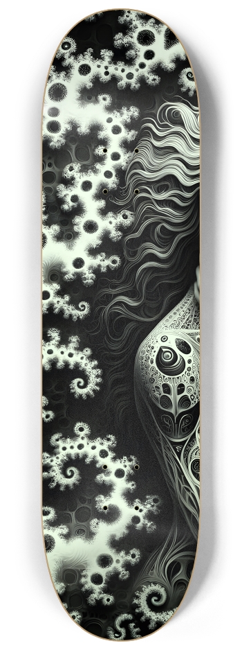 B&W Fractal Lovers #26 #1 8-1/4 Skateboard Deck