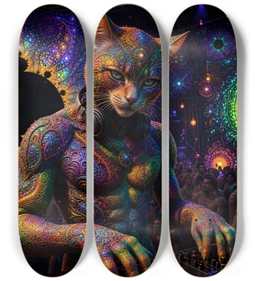 Psychedelic Fractal DJ House Cat #11