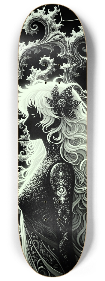 B&W Fractal Lovers #18 #3 8-1/4 Skateboard Deck