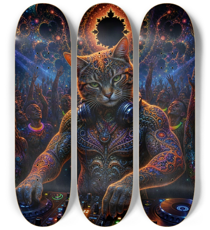 Psychedelic Fractal DJ House Cat #5