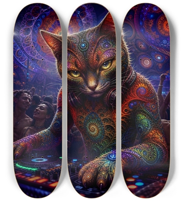Psychedelic Fractal DJ House Cat #2