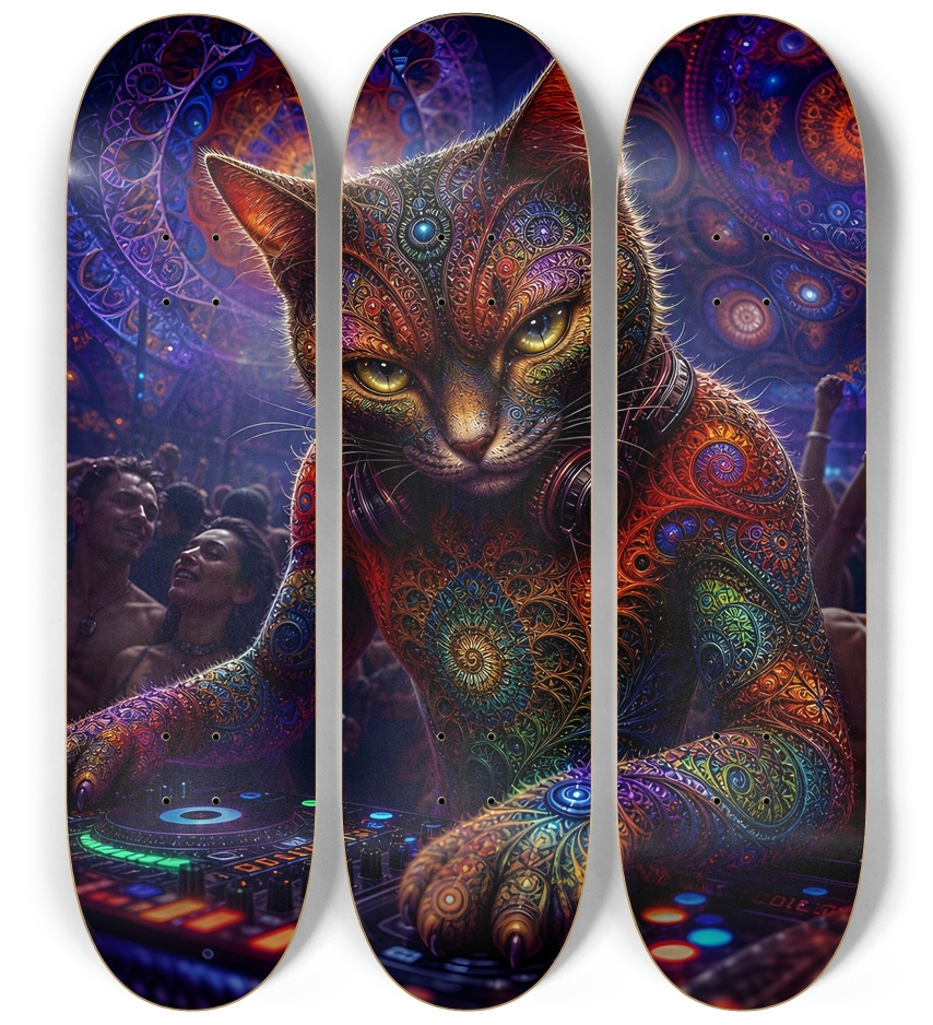 Psychedelic Fractal DJ House Cat #2