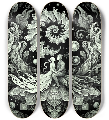 B&W Fractal Lovers #12