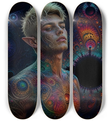Psychedelic Fractal Bleach Blonde Elf #5