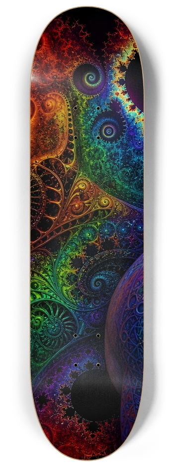 Psychedelic Fractal Bleach Blonde Elf #23 #1 8-1/4 Skateboard Deck