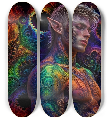 Psychedelic Fractal Bleach Blonde Elf #23