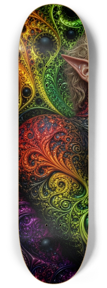 Psychedelic Fractal Bleach Blonde Elf #18 #1 8-1/4 Skateboard Deck