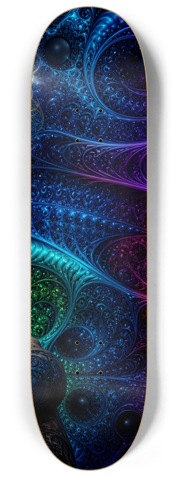 Psychedelic Fractal Bleach Blonde Elf #18 #3 8-1/4 Skateboard Deck
