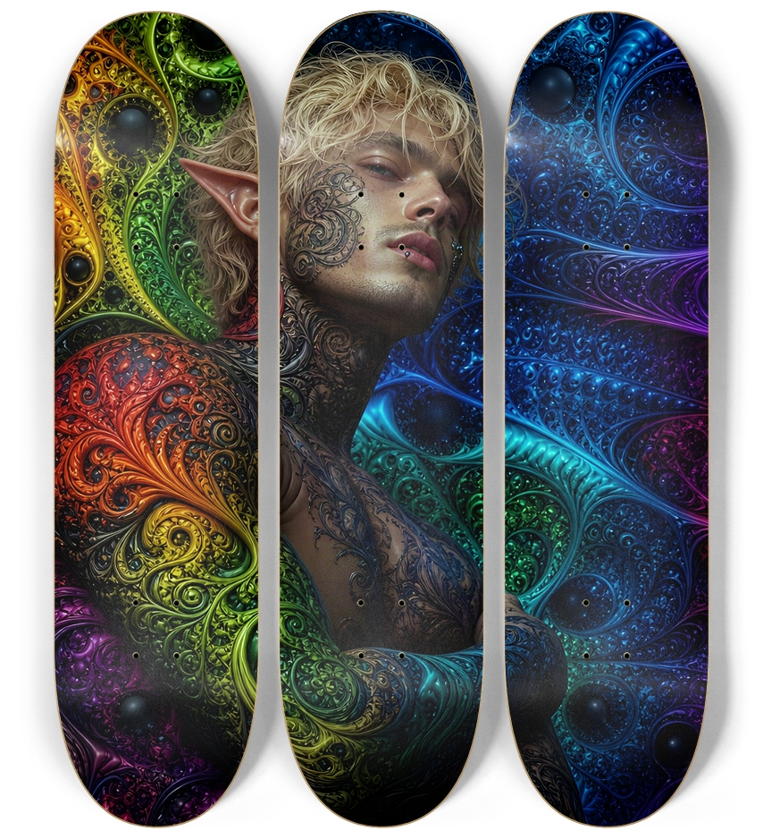 Psychedelic Fractal Bleach Blonde Elf #18
