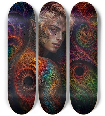 Psychedelic Fractal Bleach Blonde Elf #15