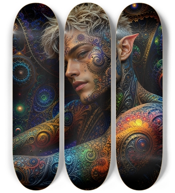 Psychedelic Fractal Bleach Blonde Elf #21