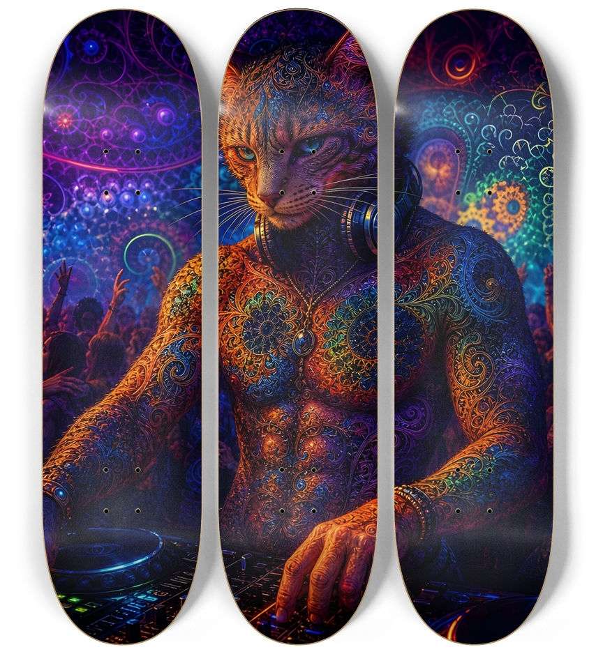 Psychedelic Fractal DJ House Cat #30