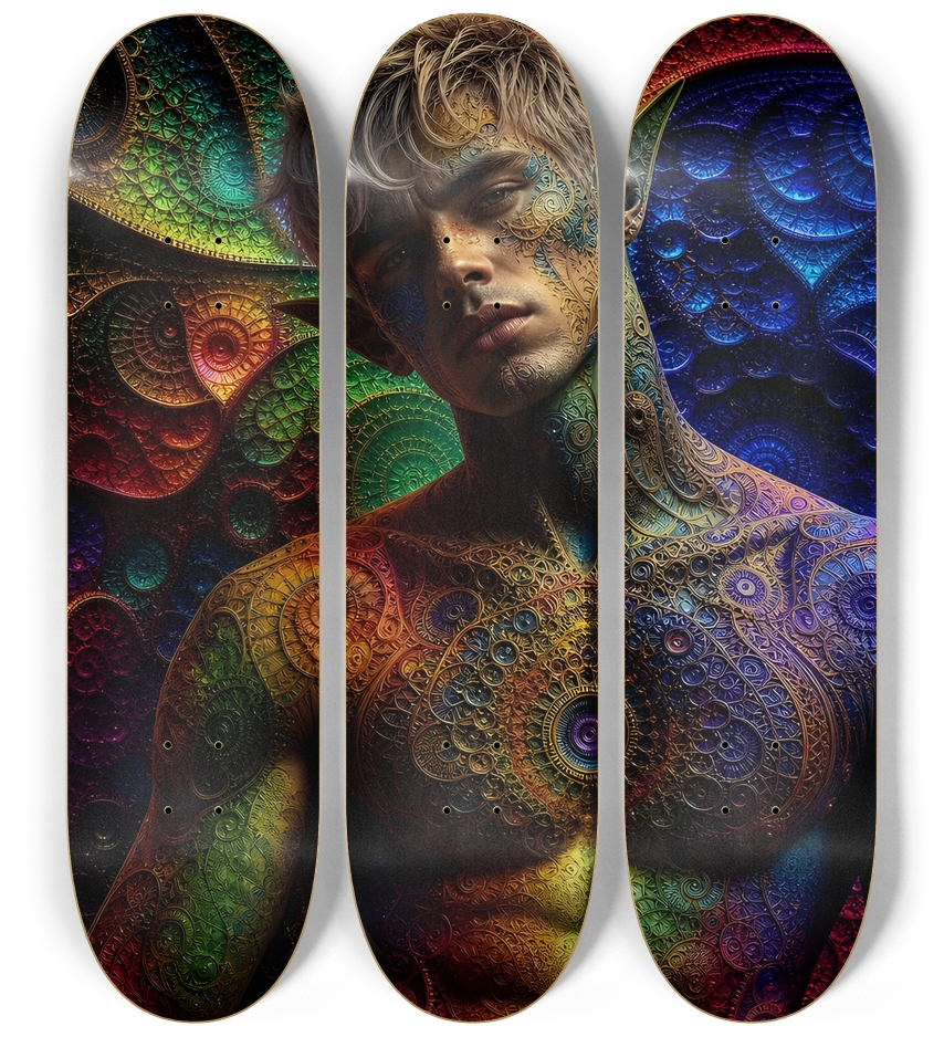 Psychedelic Fractal Bleach Blonde Elf #9