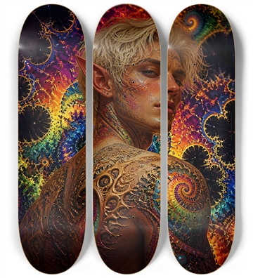 Psychedelic Fractal Bleach Blonde Elf #7