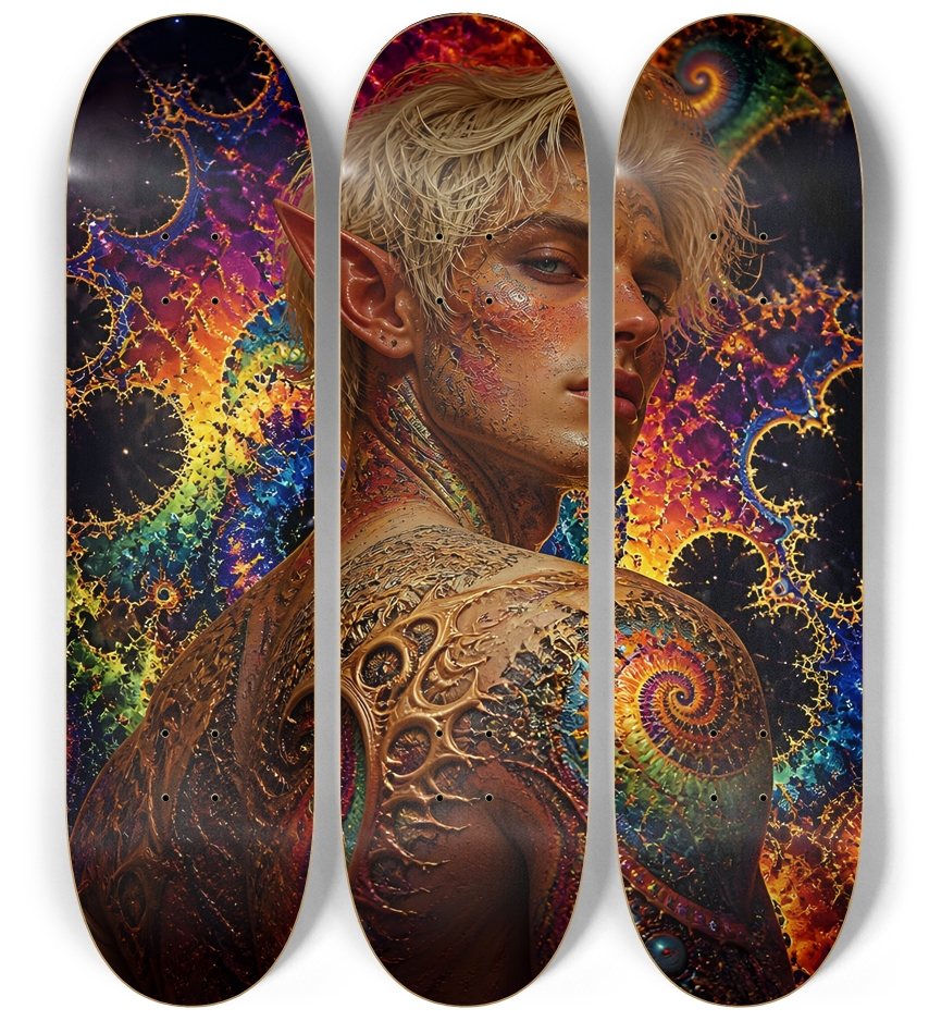 Psychedelic Fractal Bleach Blonde Elf #7