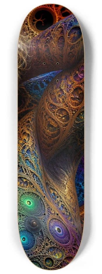Psychedelic Fractal Bleach Blonde Elf #6 #3 8-1/4 Skateboard Deck