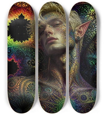 Psychedelic Fractal Bleach Blonde Elf #10