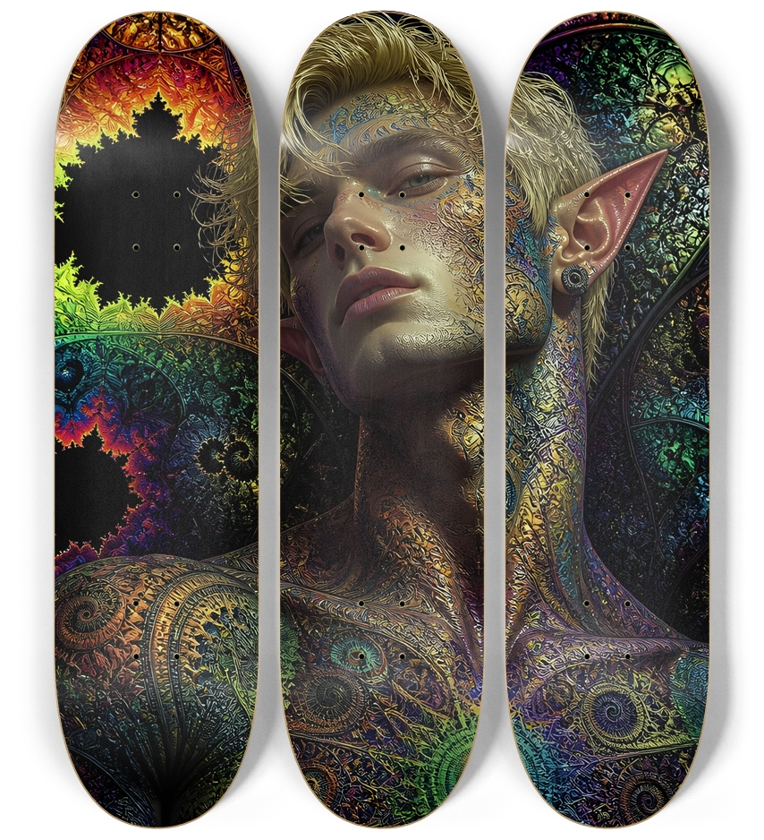 Psychedelic Fractal Bleach Blonde Elf #10