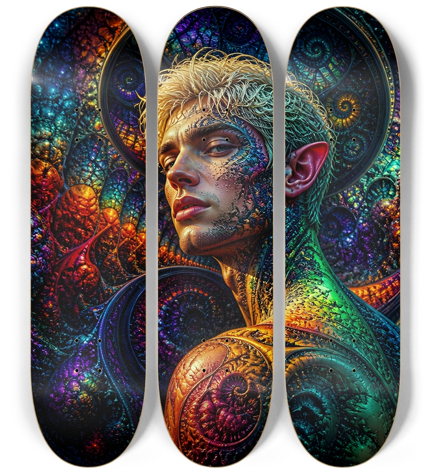 Psychedelic Fractal Bleach Blonde Elf #14