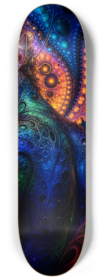 Psychedelic Fractal Bleach Blonde Elf #4 #3 8-1/4 Skateboard Deck