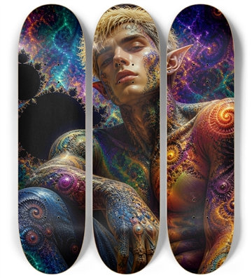 Psychedelic Fractal Bleach Blonde Elf #16