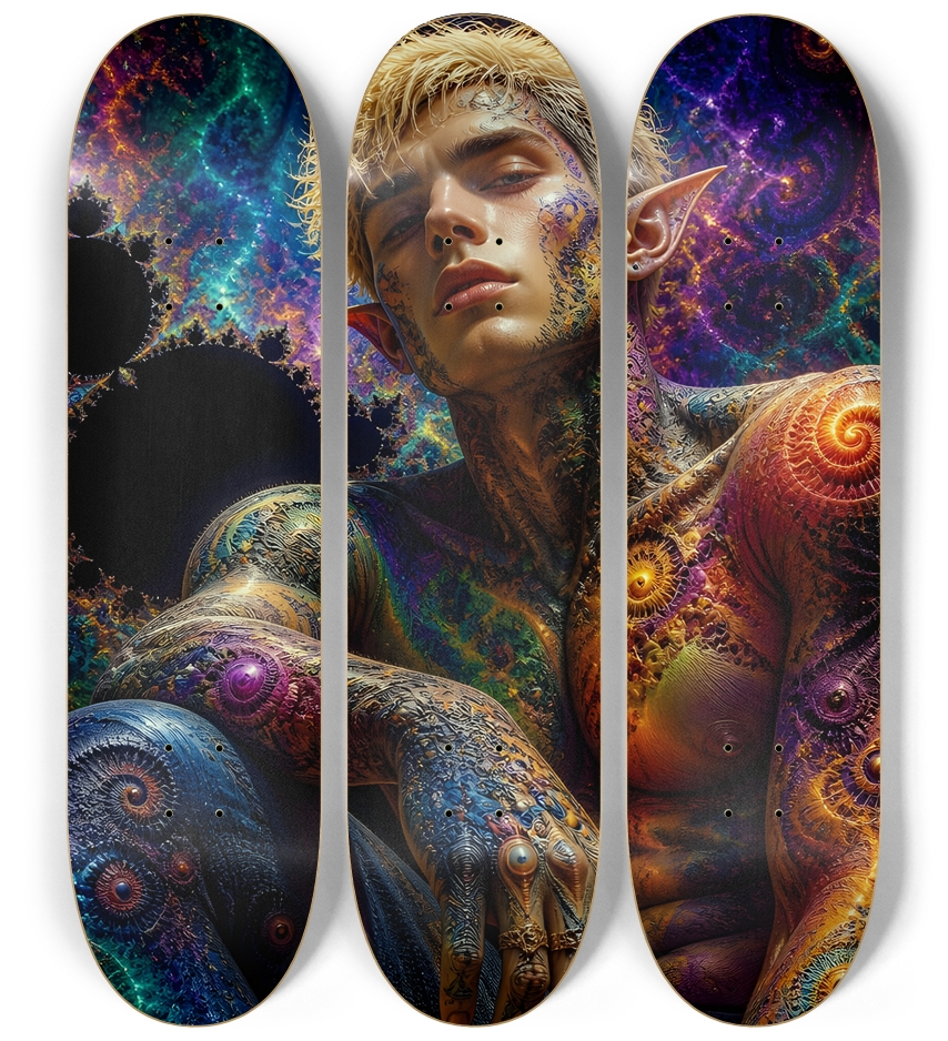 Psychedelic Fractal Bleach Blonde Elf #16