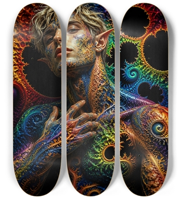 Psychedelic Fractal Bleach Blonde Elf #2