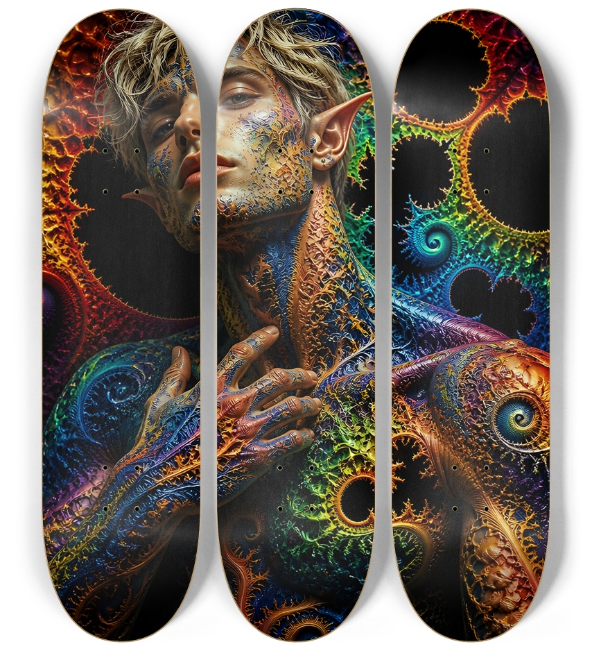 Psychedelic Fractal Bleach Blonde Elf #2