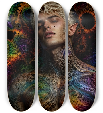 Psychedelic Fractal Bleach Blonde Elf #8