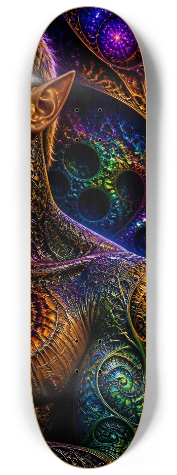 Psychedelic Fractal Bleach Blonde Elf #1 #3 8-1/4 Skateboard Deck