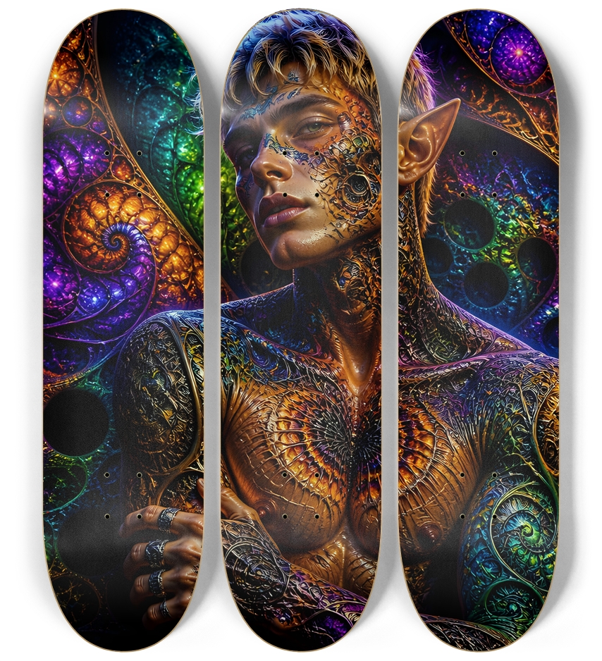 Psychedelic Fractal Bleach Blonde Elf #1