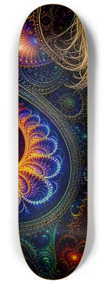 Psychedelic Fractal Bleach Blonde Elf #24 #1 8-1/4 Skateboard Deck