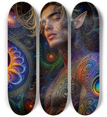 Psychedelic Fractal Bleach Blonde Elf #24