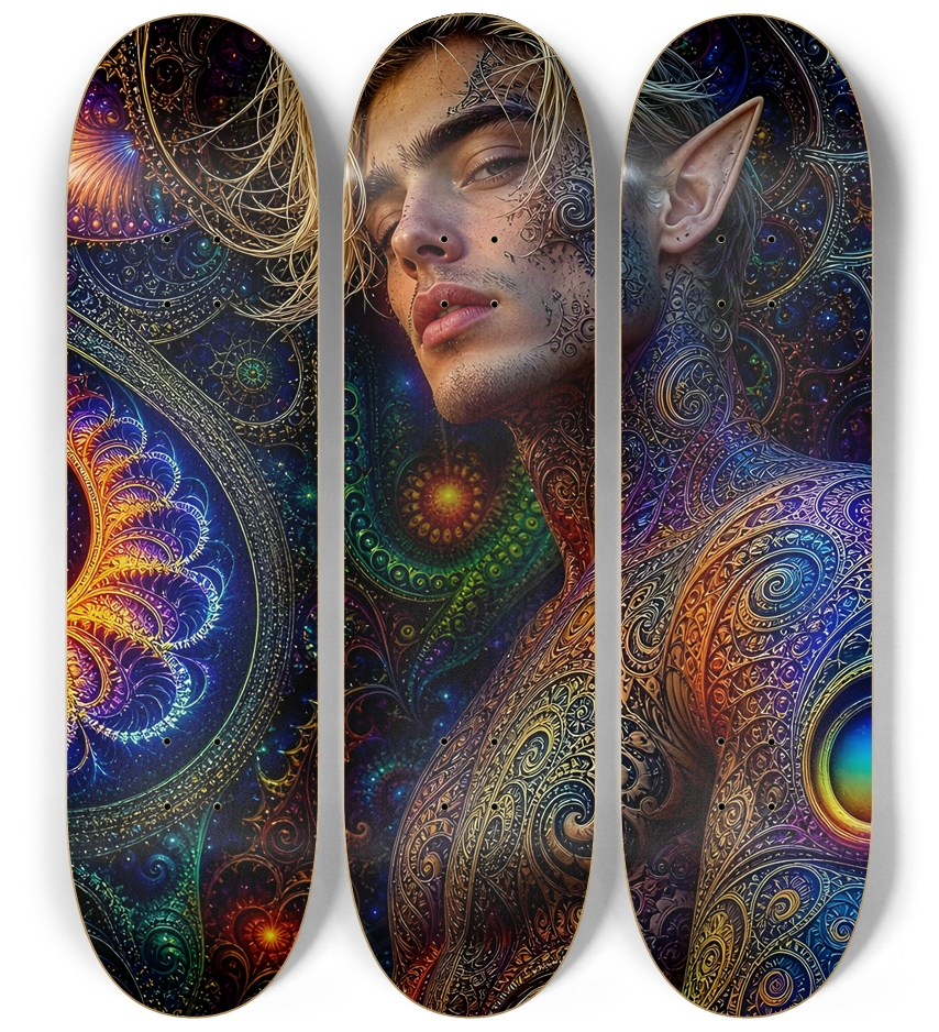 Psychedelic Fractal Bleach Blonde Elf #24