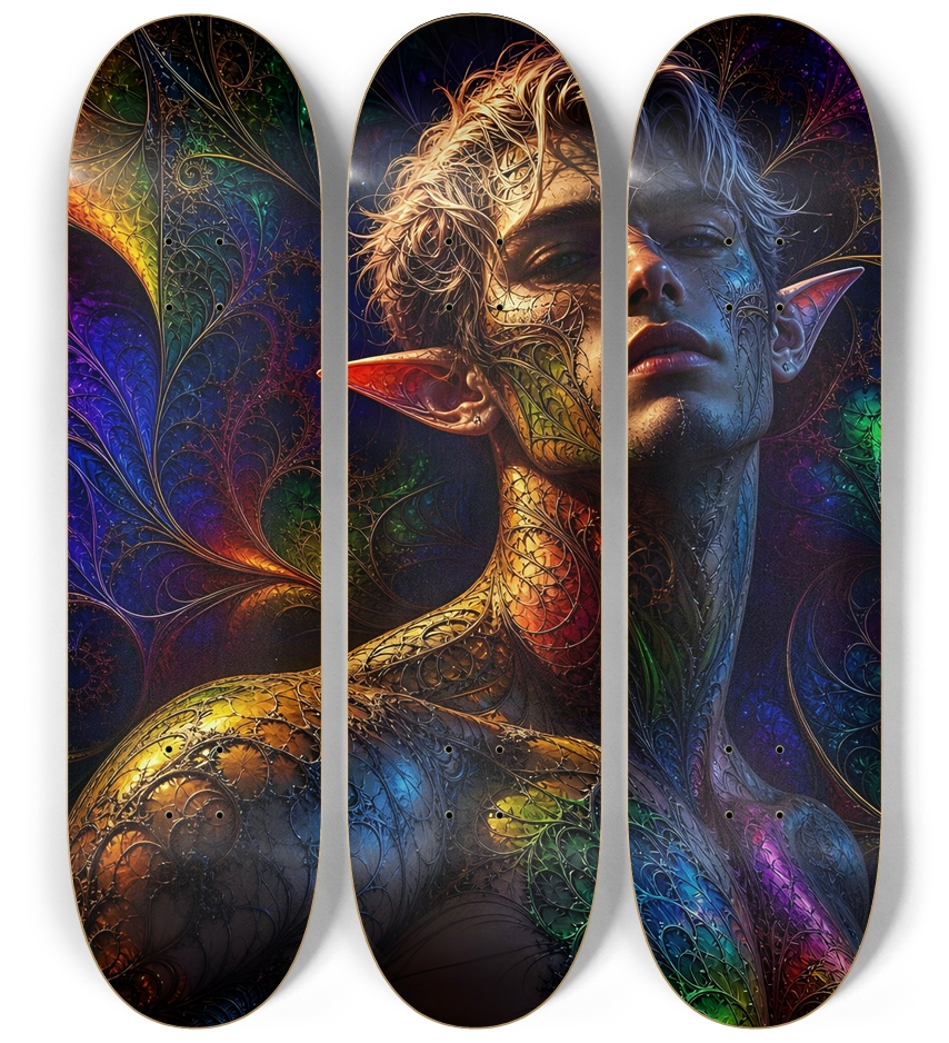 Psychedelic Fractal Bleach Blonde Elf #22