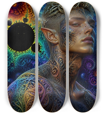 Psychedelic Fractal Bleach Blonde Elf #20
