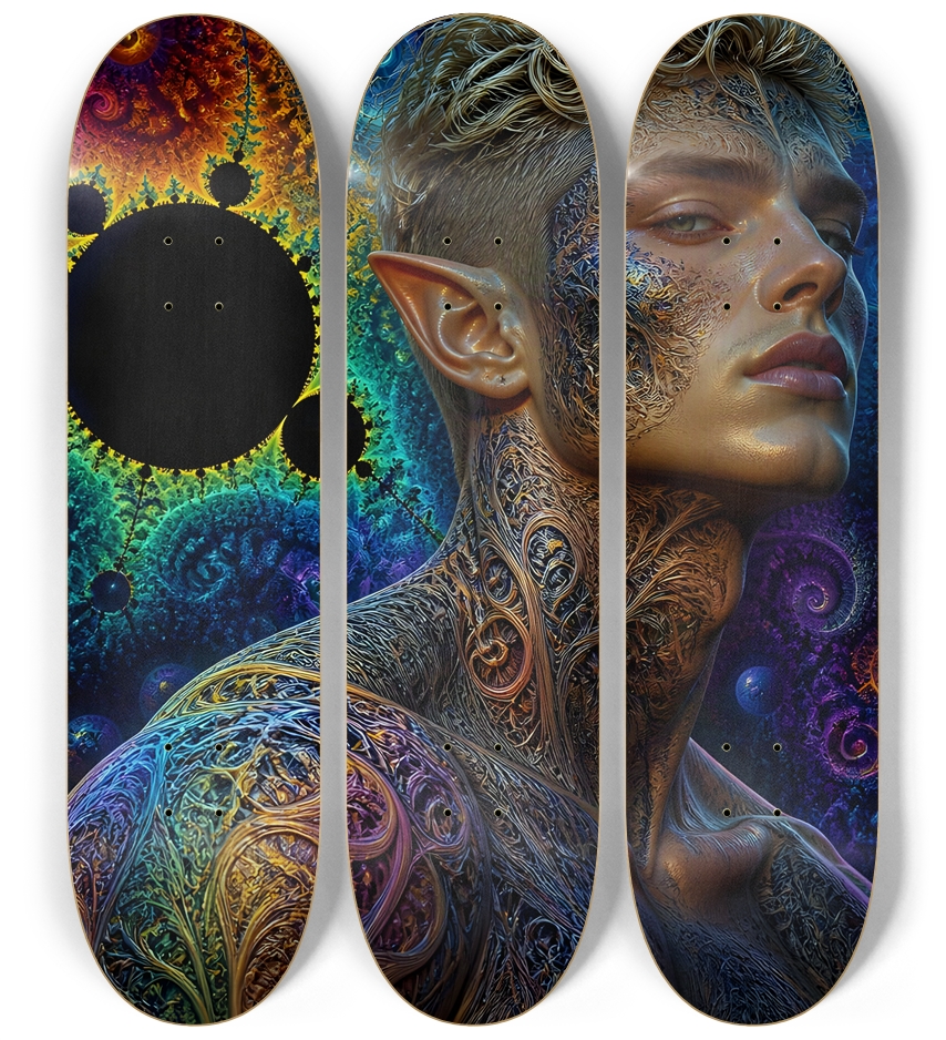 Psychedelic Fractal Bleach Blonde Elf #20
