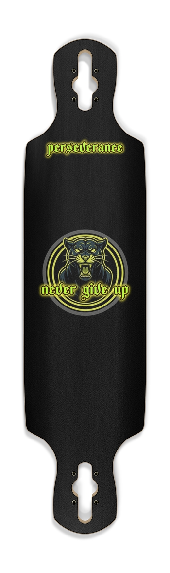NEVER GIVE UP Longboard Deck Drop Through Longboard