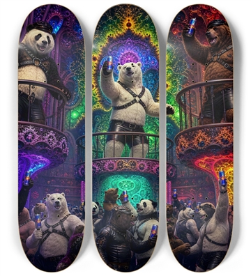 Psychedelic Fractal Leather Bears #12
