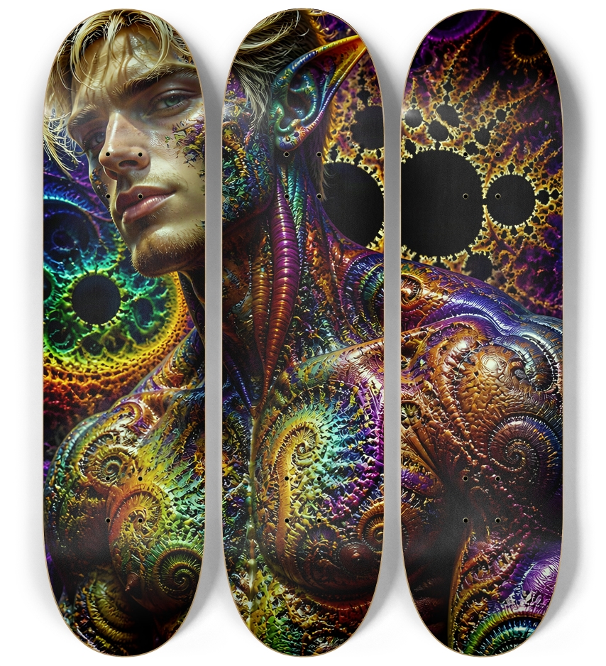Psychedelic Fractal Bleach Blonde Elf #27