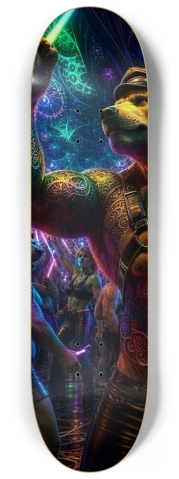 Psychedelic Fractal Brown Leather Bears #7 #1
