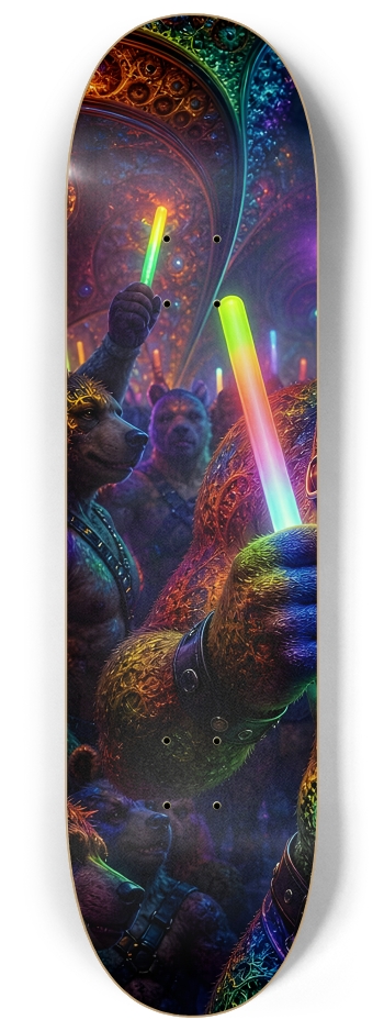 Psychedelic Fractal Brown Leather Bears #13 #1