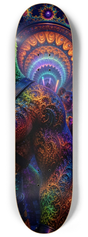 Psychedelic Fractal Brown Leather Bears #13 #3