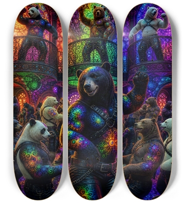 Psychedelic Fractal Leather Bears #27