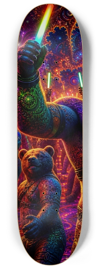 Psychedelic Fractal Brown Leather Bears #22 #1