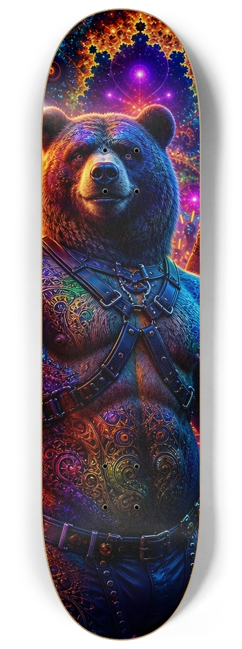 Psychedelic Fractal Brown Leather Bears #22 #2